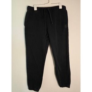Ninth Hall Fundamentals Mens Black Fleece Jogger Sweatpants Medium Drawstring